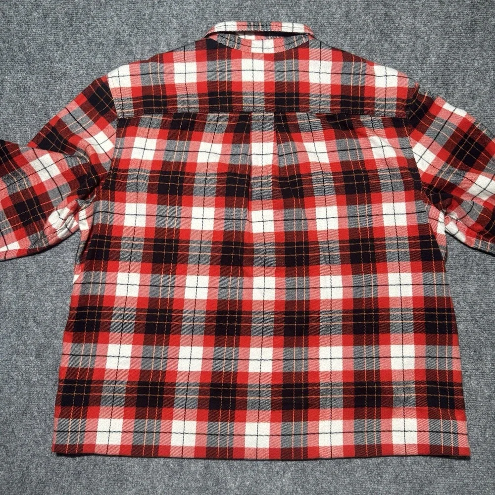The North Face Arroyo Button Up Flannel Shirt Shacket Men Large Red Plaid Button